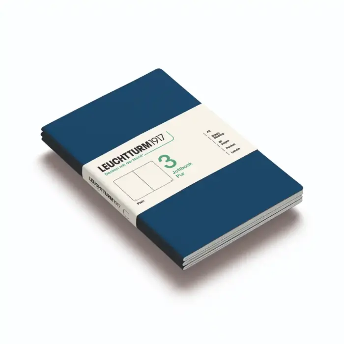 Leuchtturm Jottbook A5 3- pack Plain Indigo