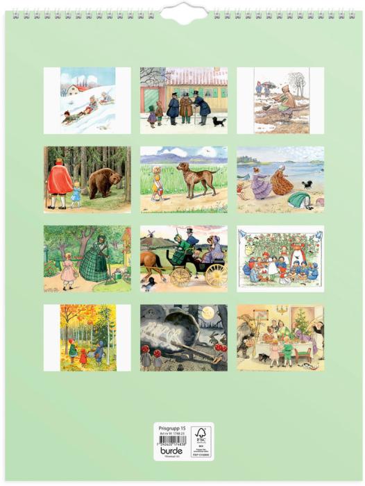 Väggkalender Elsa Beskow 2023