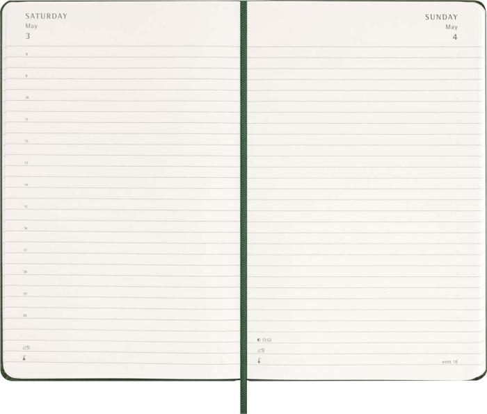 Kalender Moleskine Daily Myrtle Green Hard Large 2026
