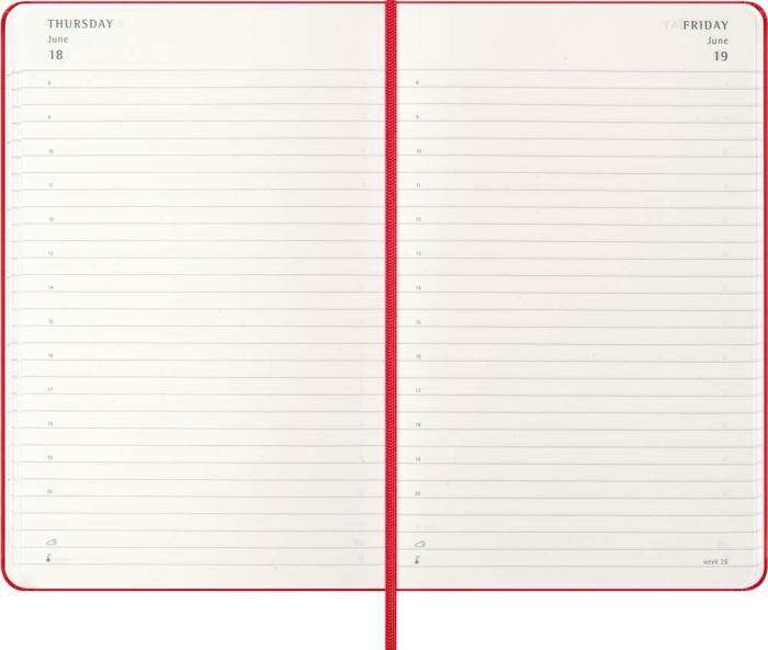 Kalender Moleskine Daily Red Hard Large 2026