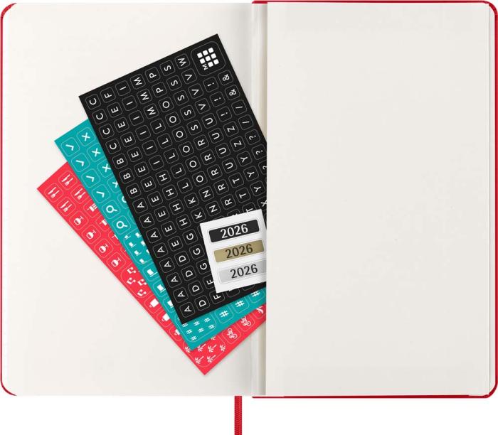 Kalender Moleskine Daily Red Hard Large 2026