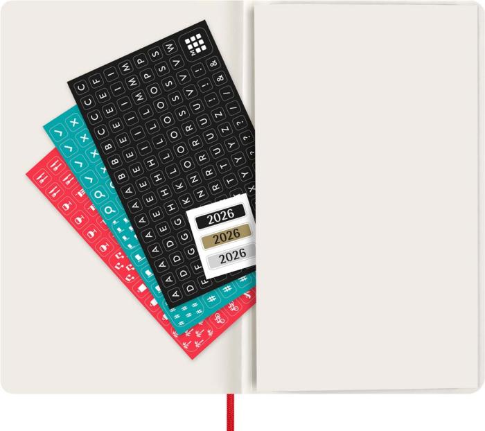 Kalender Moleskine Daily röd Soft Large 2026