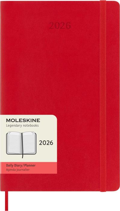 Kalender Moleskine Daily röd Soft Large 2026