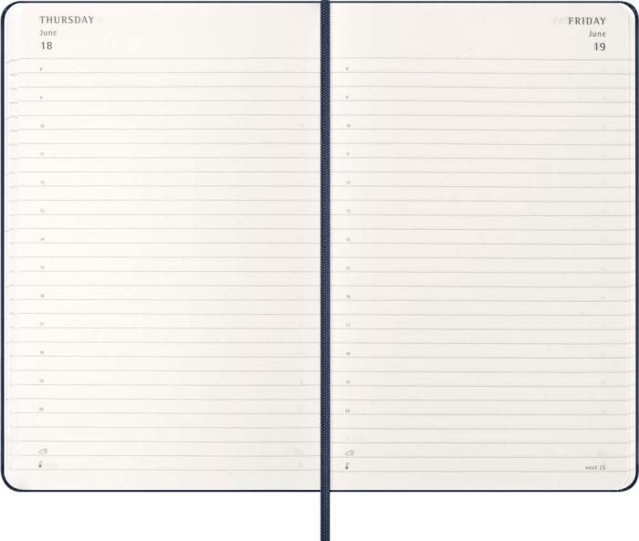 Kalender Moleskine Daily Sapphire Blue Hard Large 2026