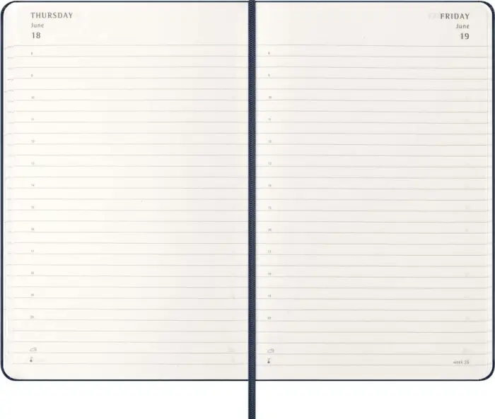 Kalender Moleskine Daily Sapphire Blue Hard Large 2026