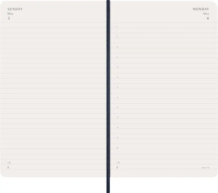 Kalender Moleskine Daily Sapphire Blue Soft Large 2026