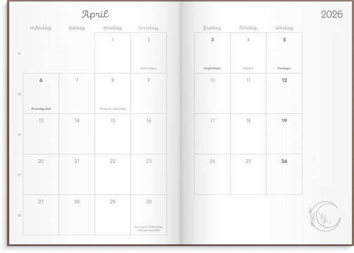 Kalender 2026 Doodle inbunden