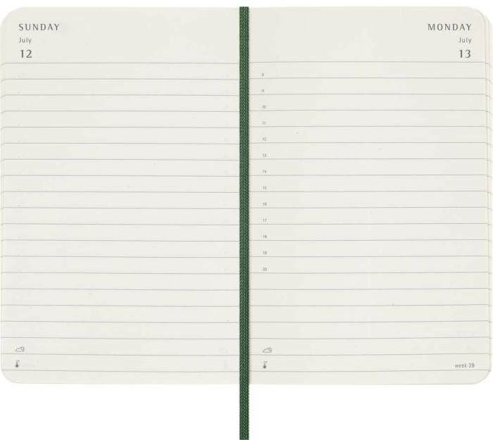 Kalender Moleskine Daily Myrtle Green Soft pocket 2026