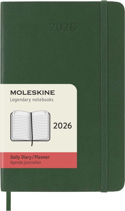 Kalender Moleskine Daily Myrtle Green Soft pocket 2026