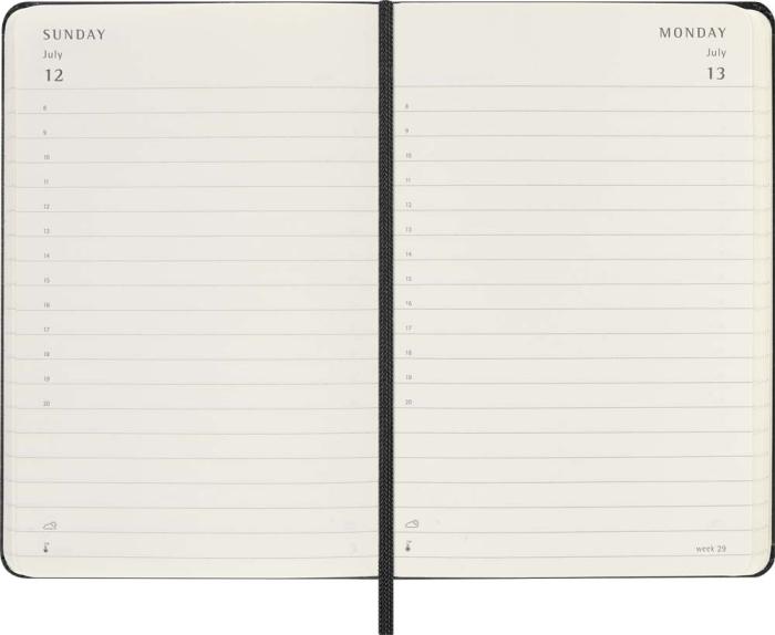 Kalender Moleskine Daily Black Hard Pocket 2026