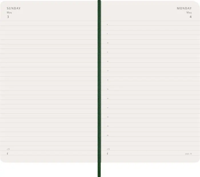 Kalender Moleskine Daily Myrtle Green Soft Large 2026