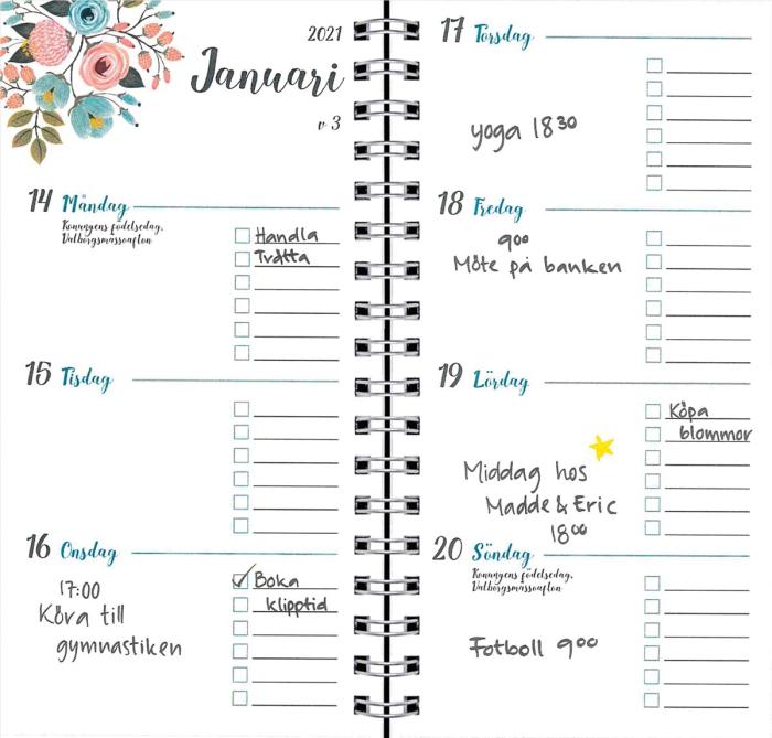 Burde Publishing AB Life planner Slim 2020-2021 - Kalenderkungen.se