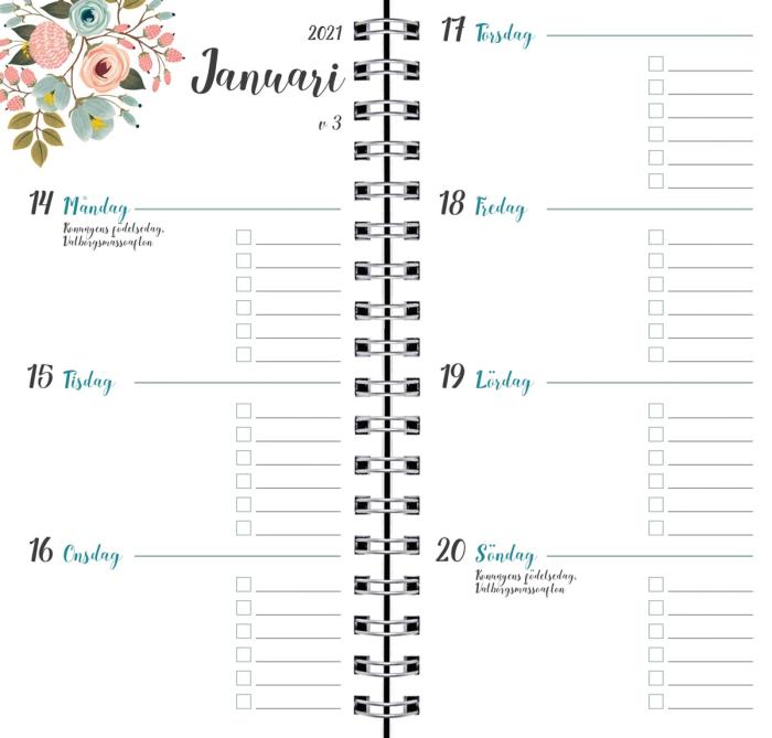 Burde Publishing AB Life planner Slim 2020-2021 - Kalenderkungen.se