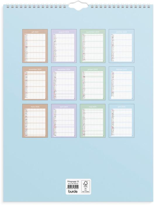Väggkalender Familjens Praktiska 2024-2025