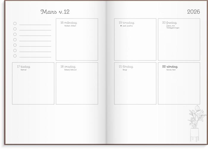 Kalender 2026 Doodle inbunden