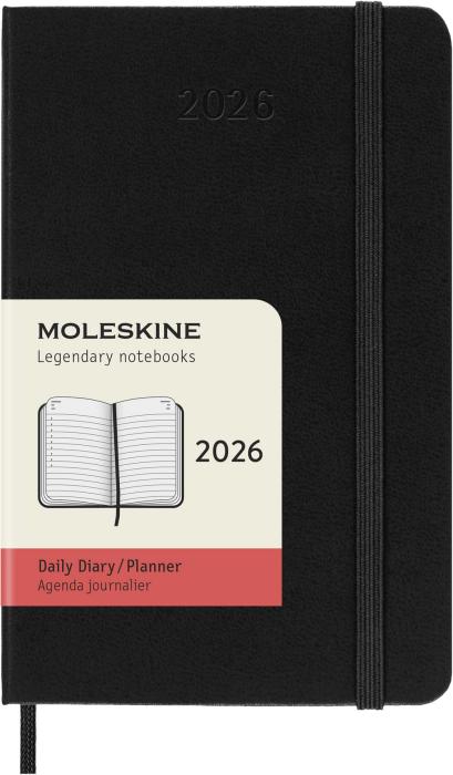 Kalender Moleskine Daily Black Hard Pocket 2026