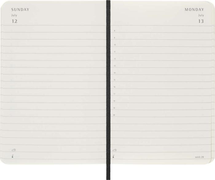 Kalender Moleskine Daily Black Soft pocket 2026