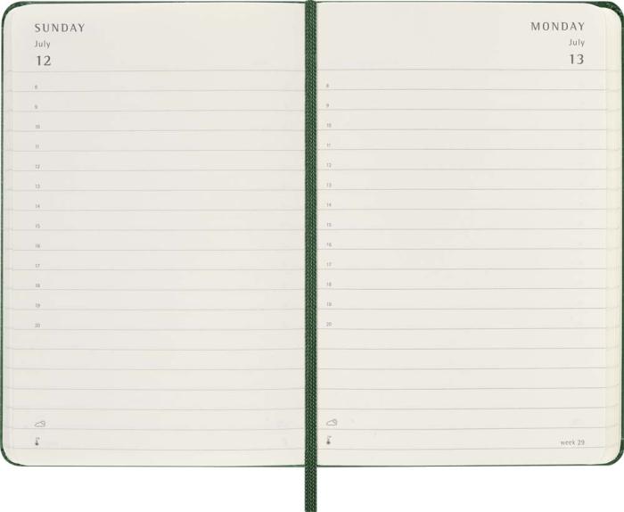Kalender Moleskine Daily Hard Pocket Myrtle Green 2026