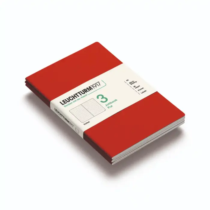 Leuchtturm Jottbook A5 3- pack Dotted Cherry
