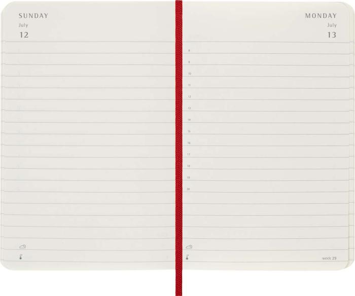Kalender Moleskine Daily Soft Pocket Red 2026