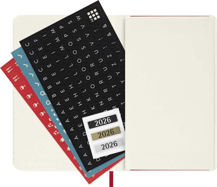 Kalender Moleskine Daily Soft Pocket Red 2026