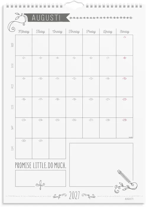 Väggkalender Doodle 2027