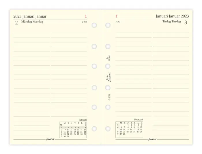 Filofax Dagbok Pocket D/S 2023