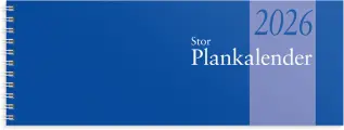 Kalender 2026 Stor Plankalender spiralbunden