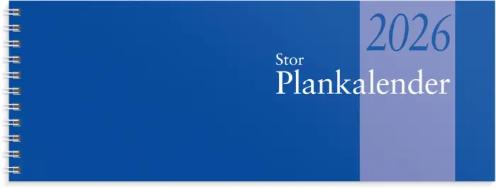 Kalender 2026 Stor Plankalender spiralbunden