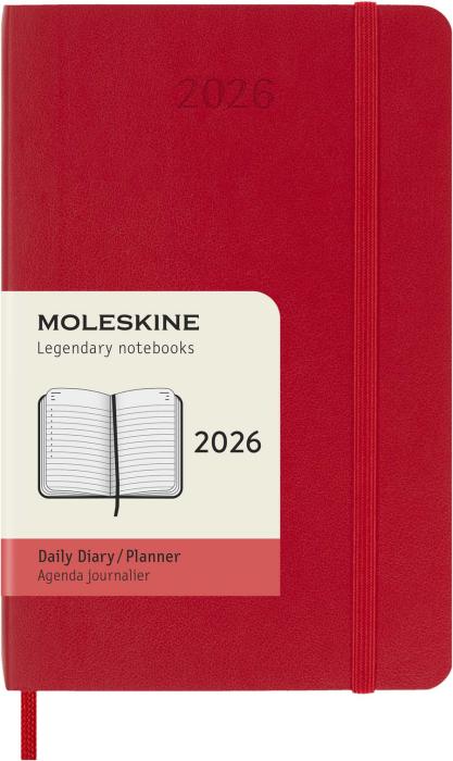 Kalender Moleskine Daily Soft Pocket Red 2026
