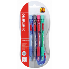 Kulspetspenna Stabilo Marathon 4-Pack 