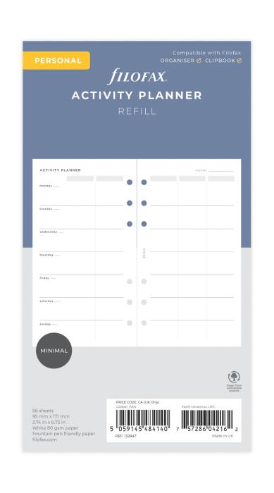 Filofax Activity Planner Refill - Personal