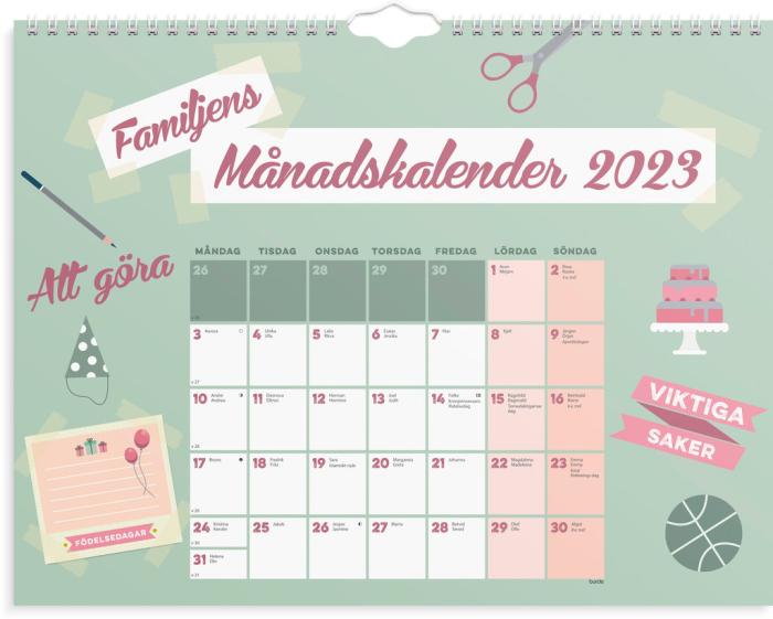 Familjens Månadskalender 2023