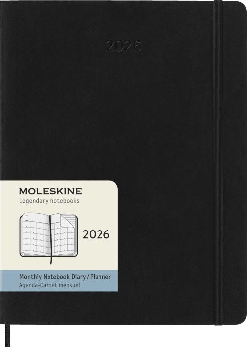 Kalender Moleskine MonthNote Black Soft XL 2026