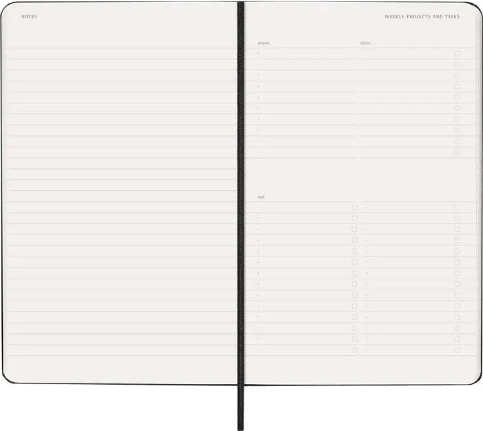 Kalender Moleskine Weekly Pro Vertical Svart hard large 2026