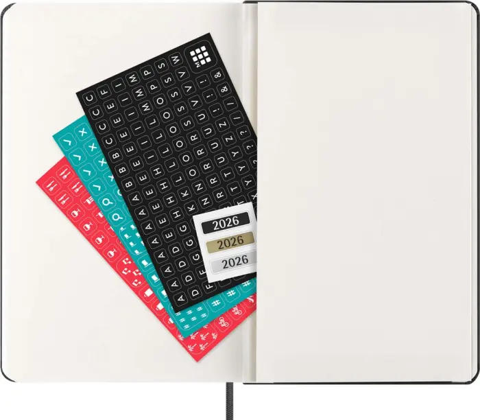 Kalender Moleskine Weekly Pro Vertical Svart hard large 2026