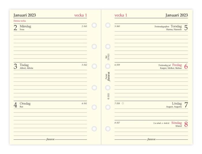 Filofax dagbok Pocket 2023 V/U
