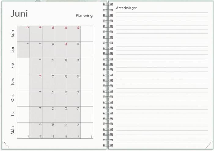 Kalender Study A5 Story grön 2024-2025