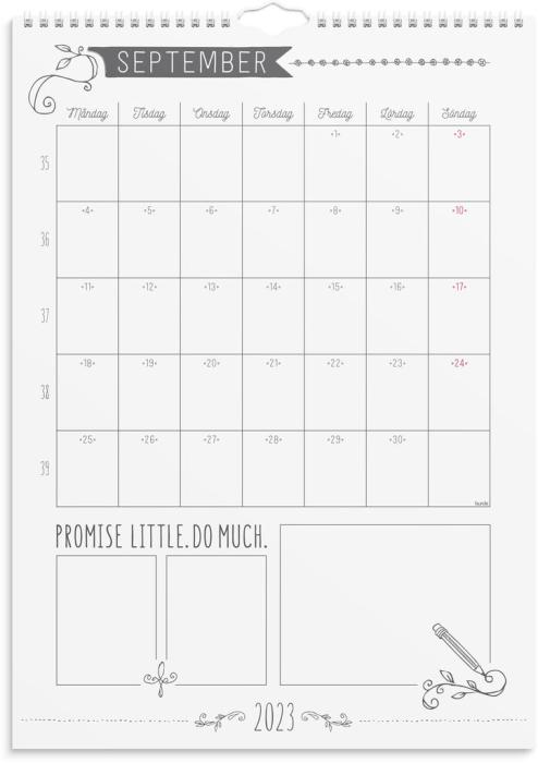 Väggkalender Doodle 2023