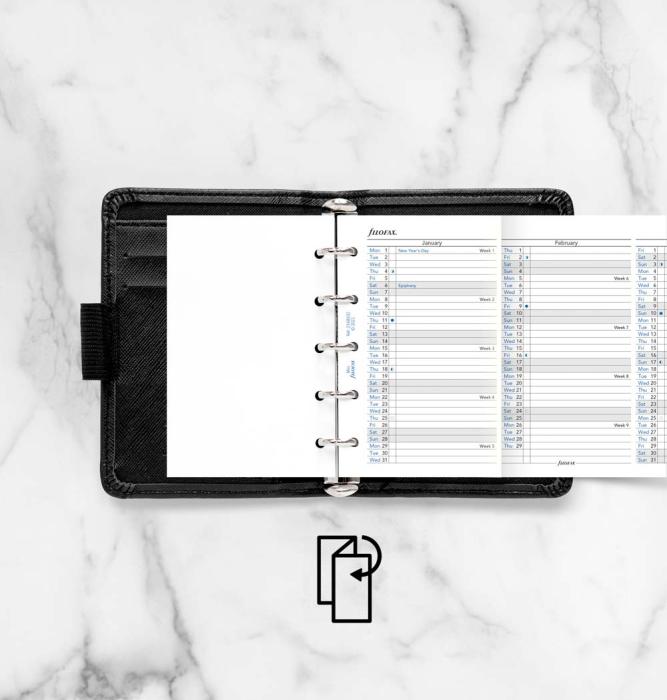 Filofax årsplan mini 2024