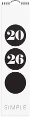 Väggkalender Simple 2026