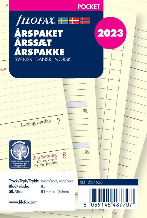 Filofax årspaket Pocket 2023