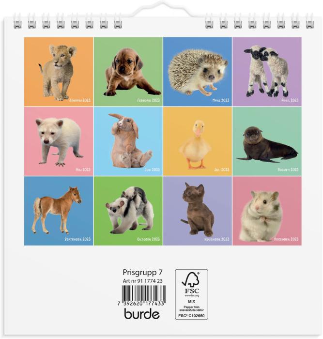 Väggkalender Sötnosar 2023