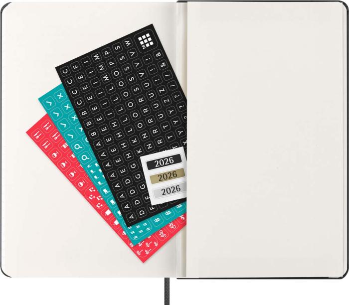 Kalender Moleskine Horizontal Weekly Black hard Large 2026