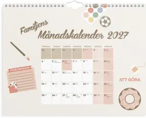 Familjens m&aring;nadskalender 2027