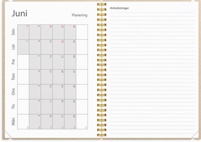 Kalender Study A5 Story plommon 2024-2025