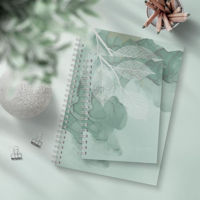 Kalender Senator A6 Story grön 2024-2025