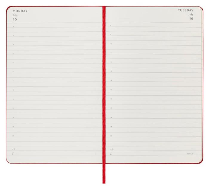 Moleskine Moleskine Daily Red Hard Large 2024 - Kalenderkungen.se