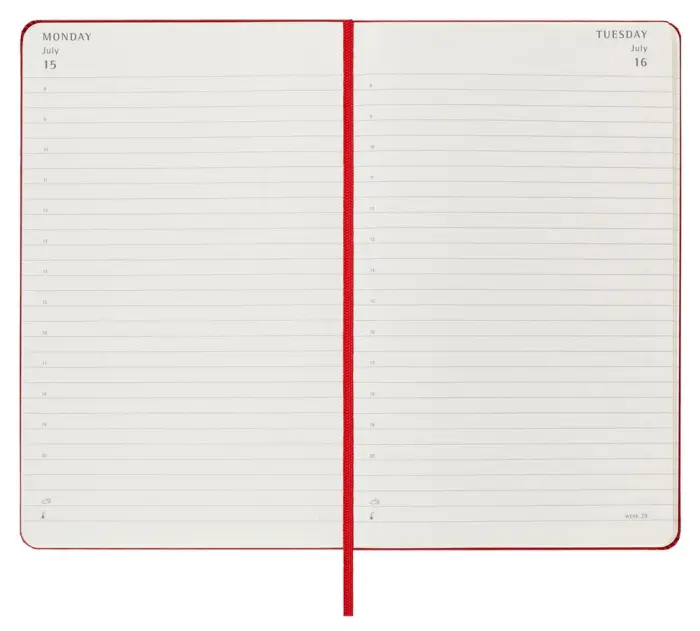 Moleskine Moleskine Daily Red Hard Large 2024 - Kalenderkungen.se