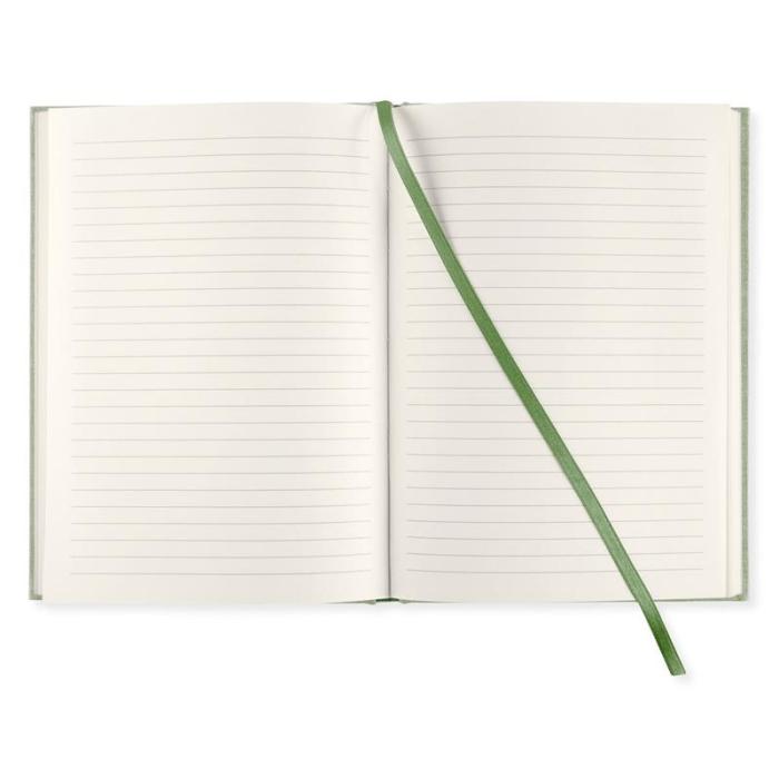 Linjerad Notebook A5 128 sidor Green Leaf 
